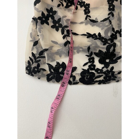 BARDOT Women’s Pencil Dress black / cream lace/ EMBROIDERED Size 8/M Zipper Back - Picture 6 of 15